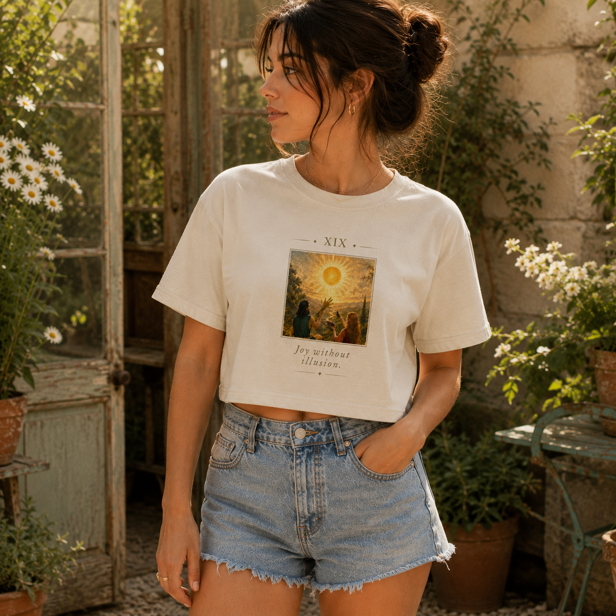 Cropped Tee · The Sun Collection · Joy Without Illusion