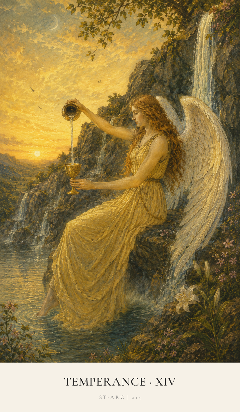 Temperance tarot card from the Simply Tarot deck
