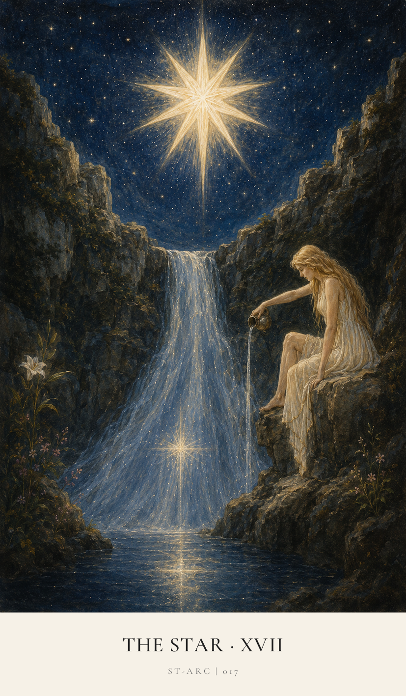 The Star tarot card from the Simply Tarot deck