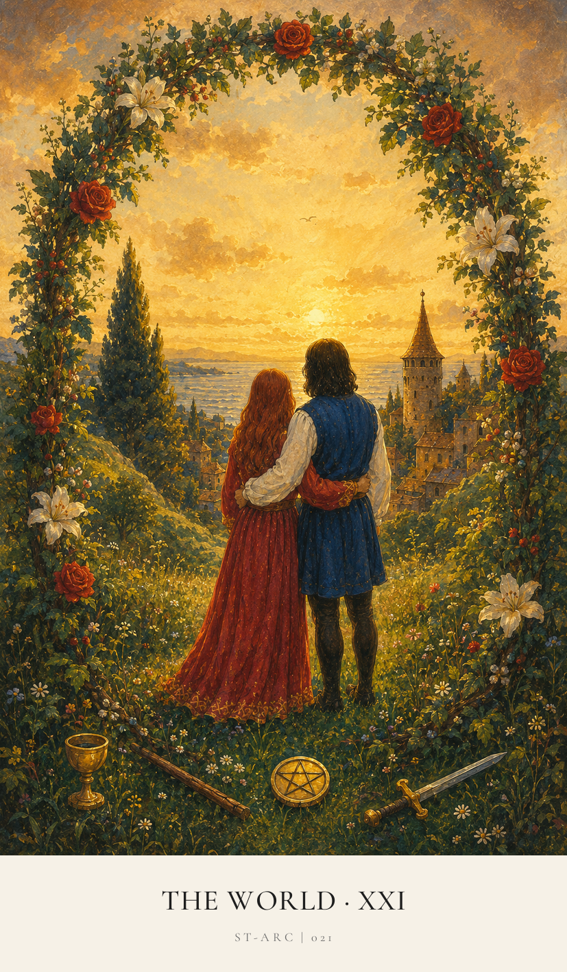 The World tarot card from the Simply Tarot deck