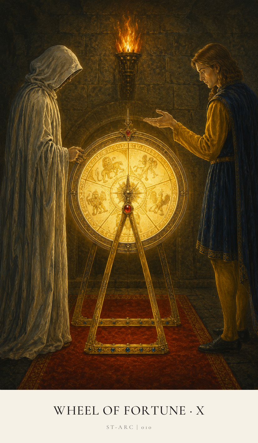 Wheel of Fortune tarot card from the Simply Tarot deck